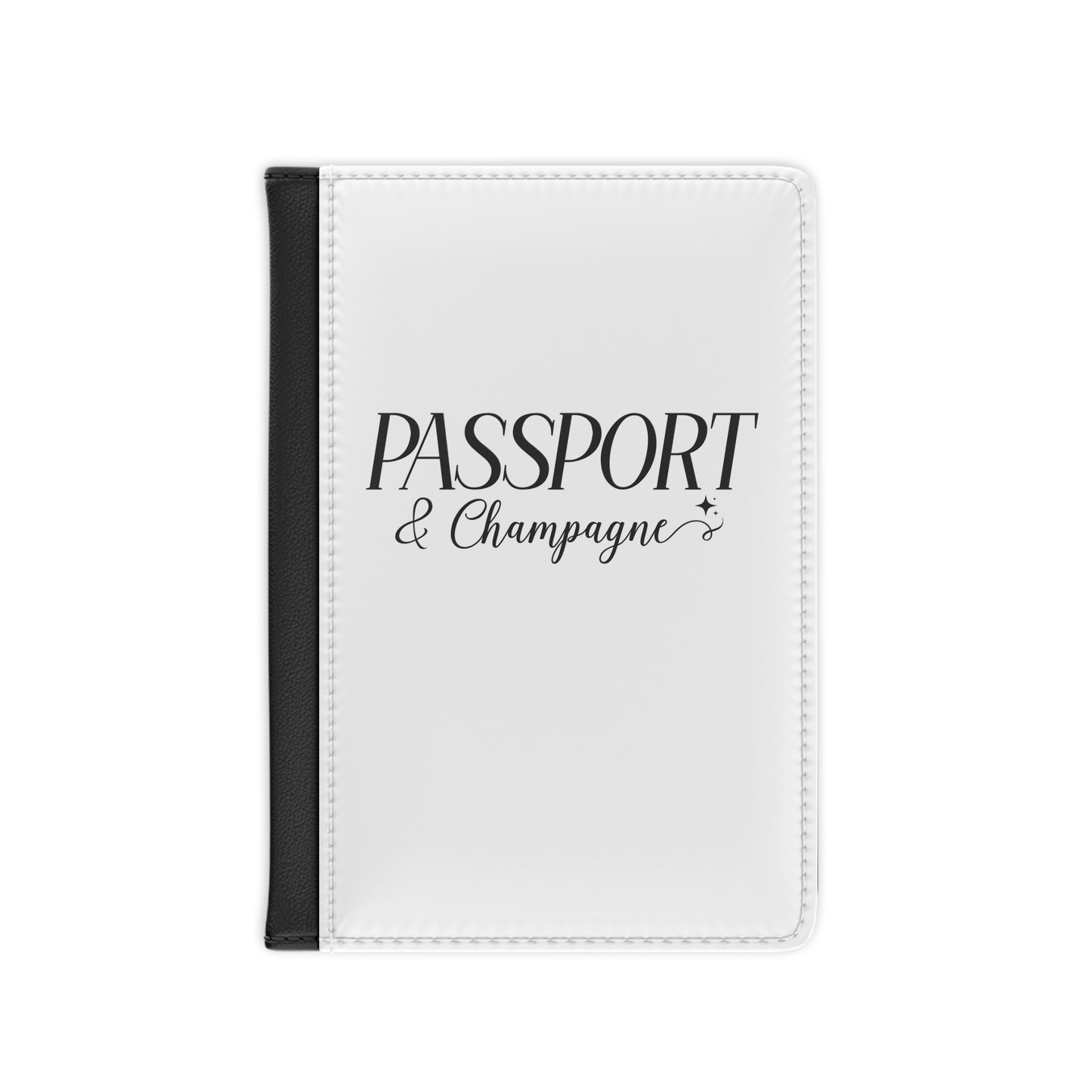 Passport & Champagne Passport Cover | Travel Accessory, Luxe Script
