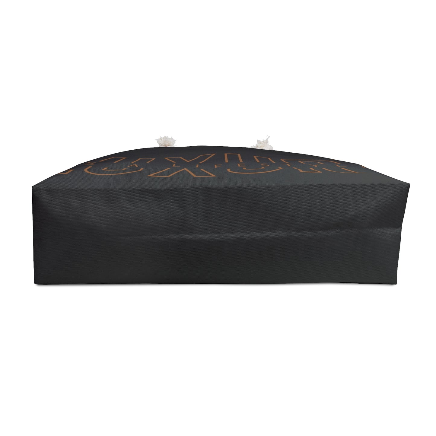 Luxury Text Logo Weekender Bag | Black and Gold Luggage Tote
